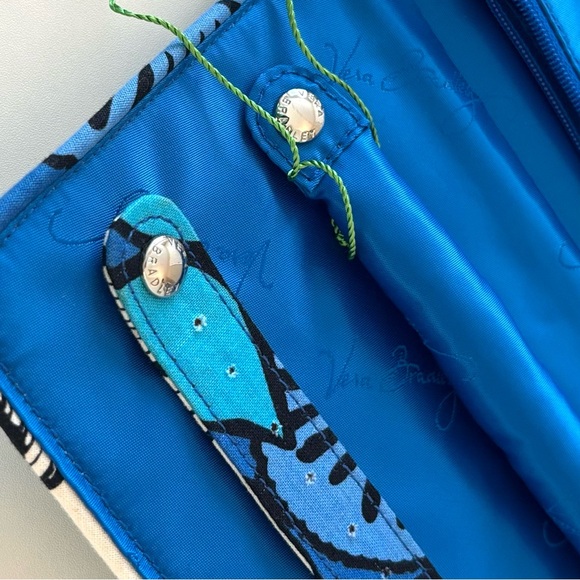 VERA BRADLEY All Wrapped Up Jewelry Roll Travel Organizer Blue Bayou Pattern - Picture 9 of 11